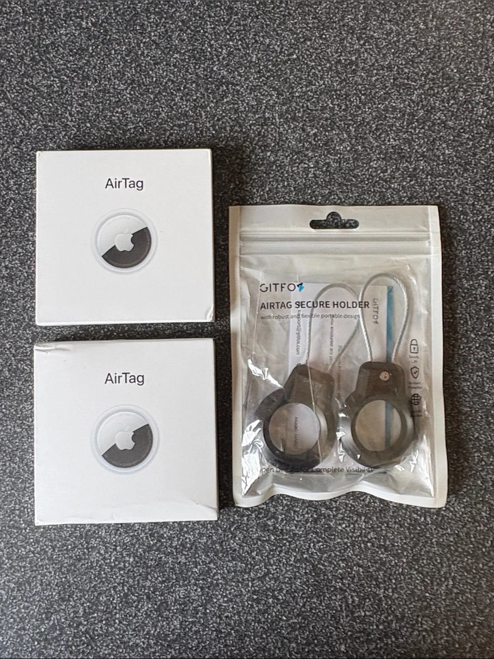 Apple White AirTag Tracker (2-Pack)